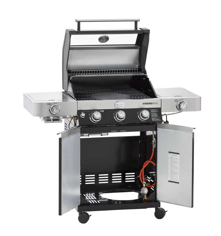 RÖSLE Gasgrill BBQ-Station VIDERO G3-S Vario+ mit Grillplatte & Schutzhülle